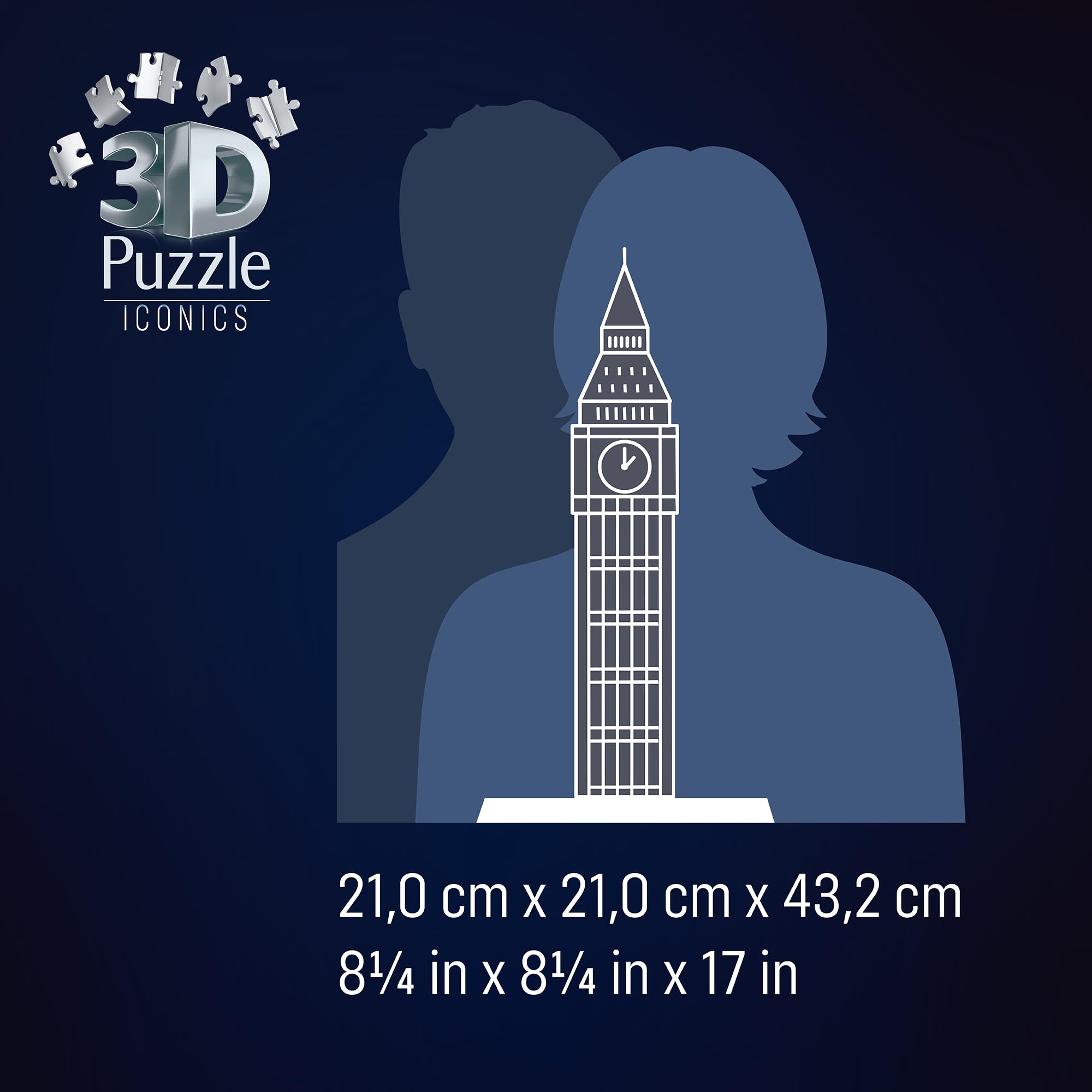 Amazon.com: Ravensburger Iconics: Big Ben 3D Puzzle with Light for