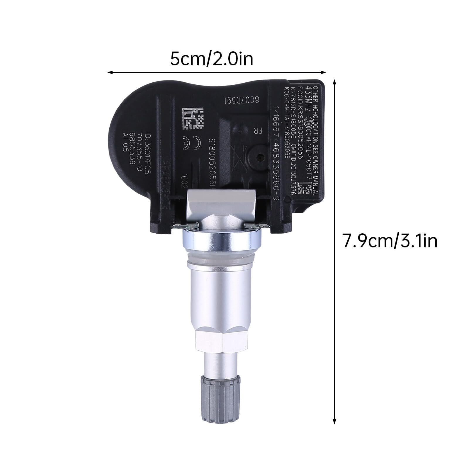 BYNYXI Lot de 4 capteurs de pression des pneus pour Série 3 F30 F31 F32 F33 F34 4 X1 F36 F45 F46 F48 M3 F80 F83 F87 F20 F21 F22 F23 RDKS TPMS Capteur de pression des pneus Système de contrôle de la
