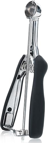 Miniatura 2 de Ultra Cuisine Cuchara pequeña para galletas  Mini cuchara de galletas para hornear  Melón Baller de acero inoxidable con agarre de silicona, apta