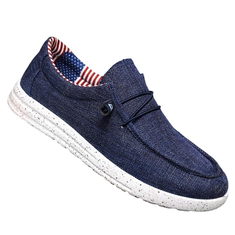 Mens Stylish Casual Loafers - Minimalist & Trendy Design - Durable Solid Color - Round Toe Comfort Shoes for Everyday Wear