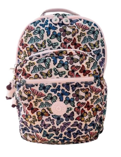 Kipling Mochila para laptop Seoul extragrande de 17 polegadas, Dia da Borboleta, 13.5''L x 17.75''H x 9''D, Kipling Mochila feminina Seoul extragrande para laptop de 17 polegadas