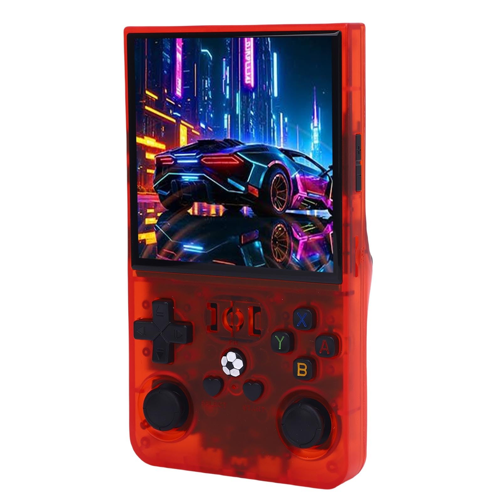 Console per Giochi retrò Portatile Prestazioni Potenti e Display Ad Alta Risoluzione per gli Appassionati di Giochi retrò Lettore di Portatile con Schermo da 4 Pollici per Viaggi Rosso (64G)