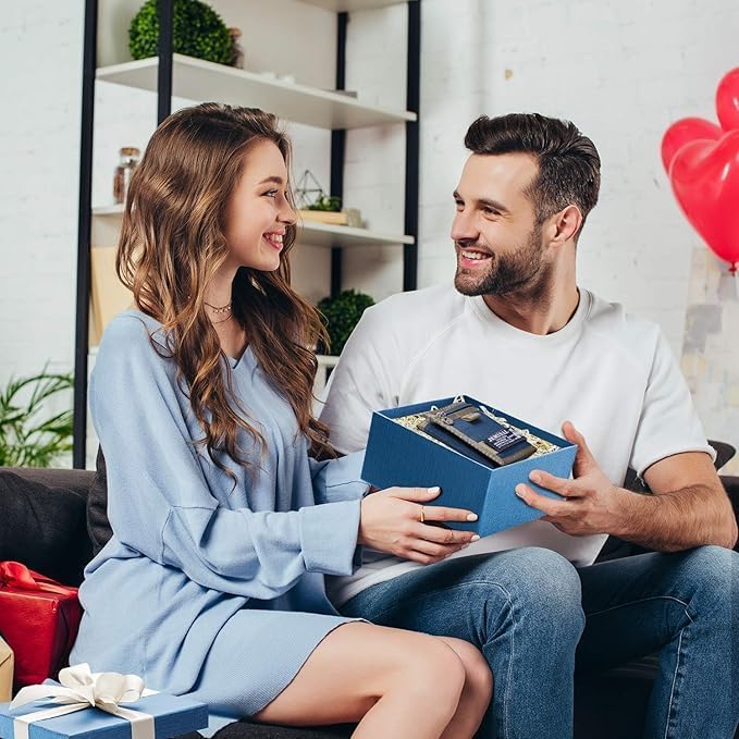 JEMINAL Trifold Wallet for Men Canvas Outdoor Sports Keychain Wallet with Multiple Card Slots and ID Window Blue - Image 7