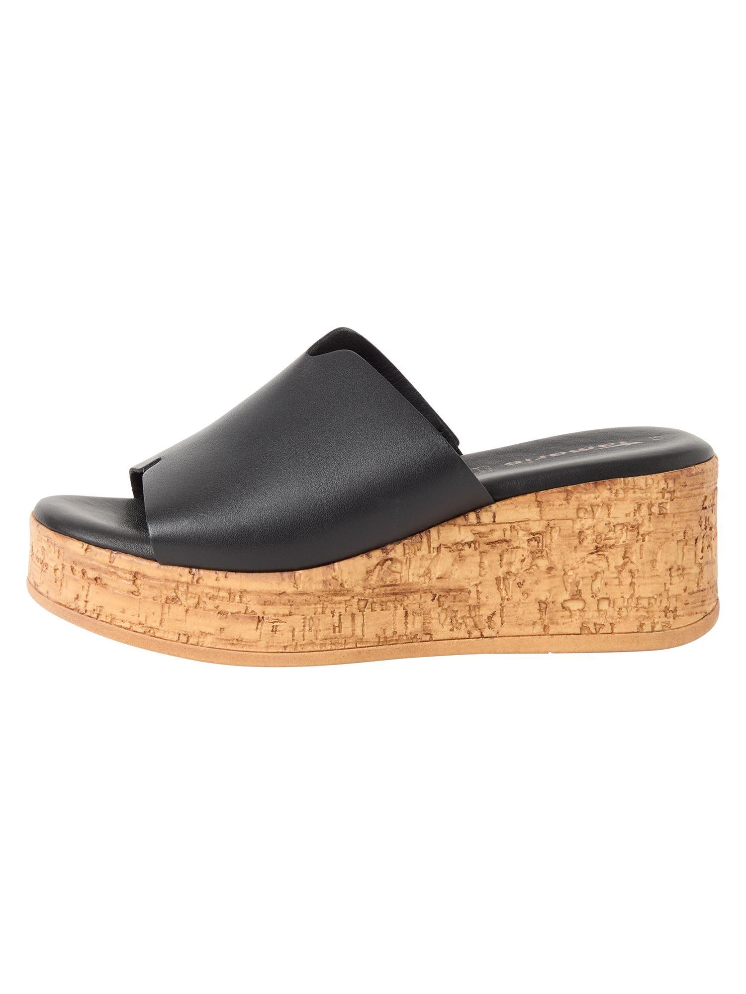 Tamaris Mule femme à talon compensé en cuir