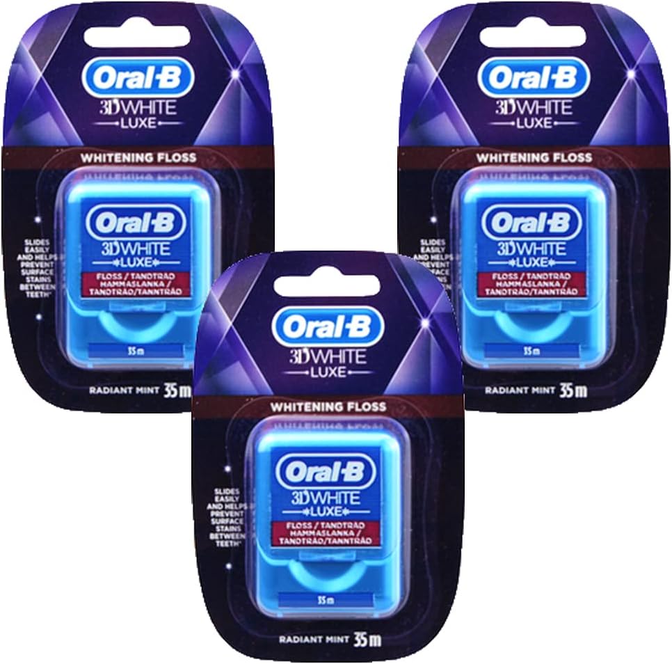 3 x 35m Dental Floss 3D White Teeth Cool Mint Thread Clean Gums Oral Mouth Care