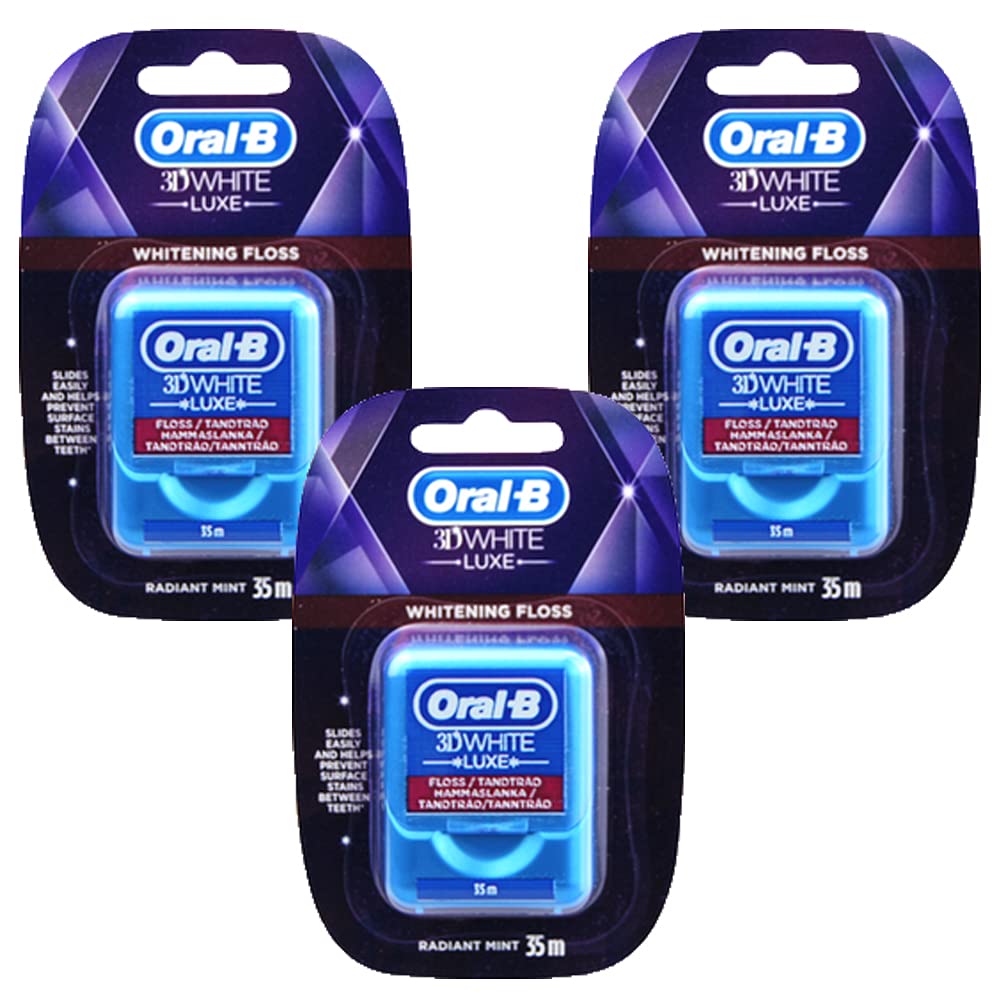 3 x 35m Dental Floss 3D White Teeth Cool Mint Thread Clean Gums Oral Mouth Care