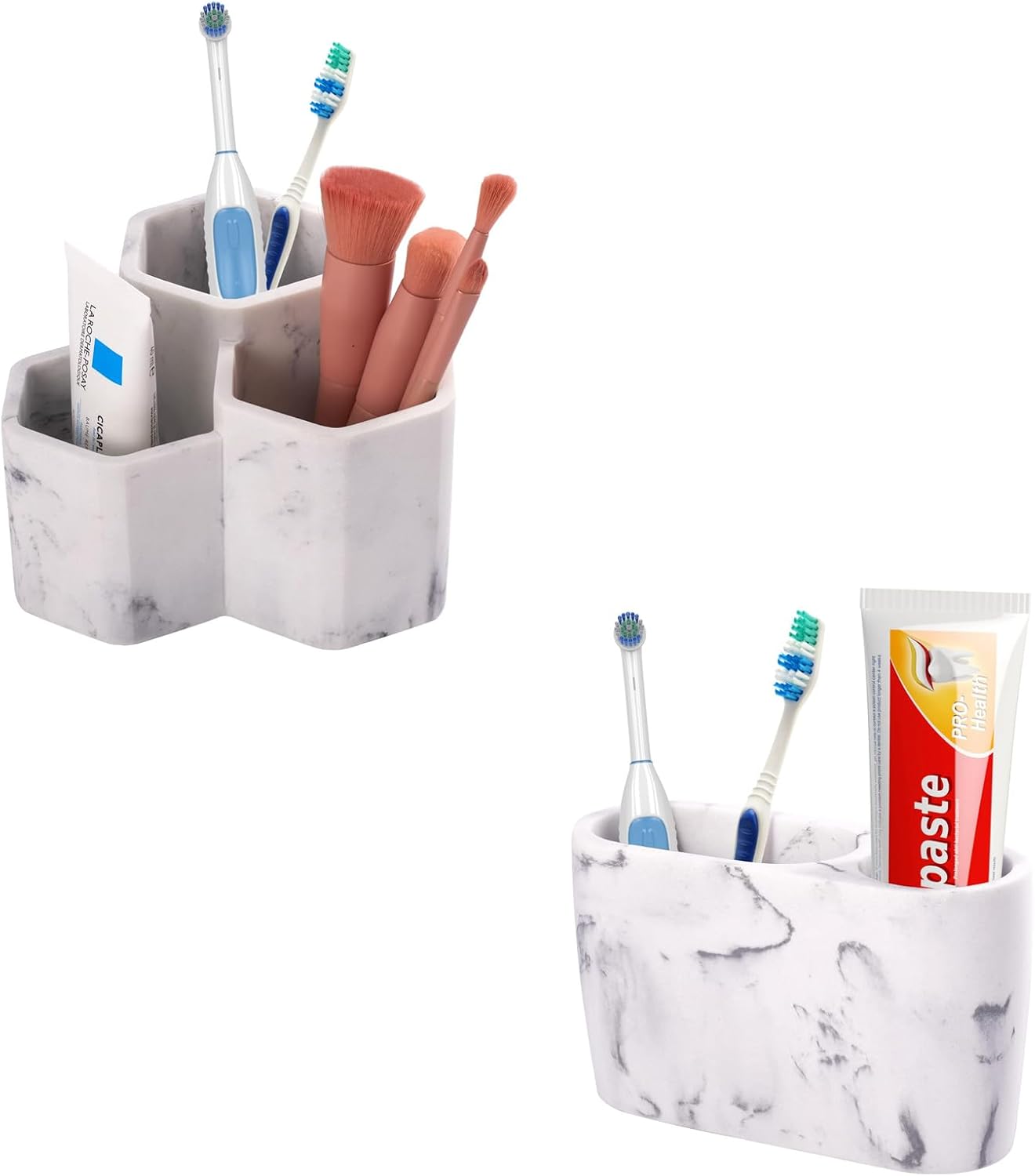 Toothbrush Holder for Bathrooms Toothpaste Holder Stand Bathroom Organizer for Toothbrush Makeup Brushes Holder