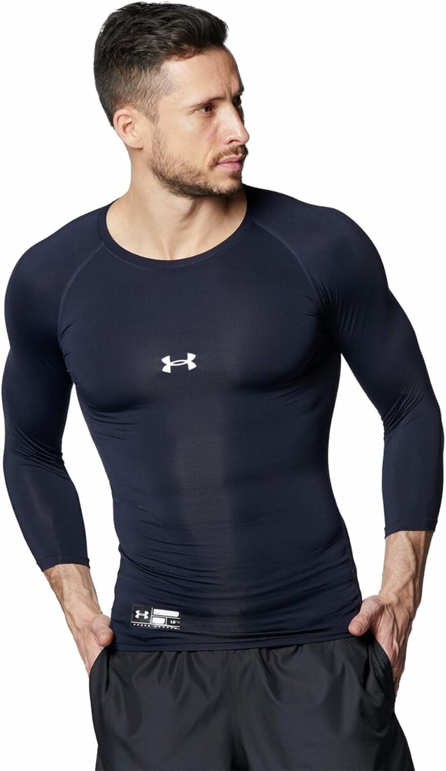UNDER ARMOUR(アンダーアーマー) ベースレイヤーUAヒートギアアーマー コンプレッション 七分袖クルーネック シャツメンズ