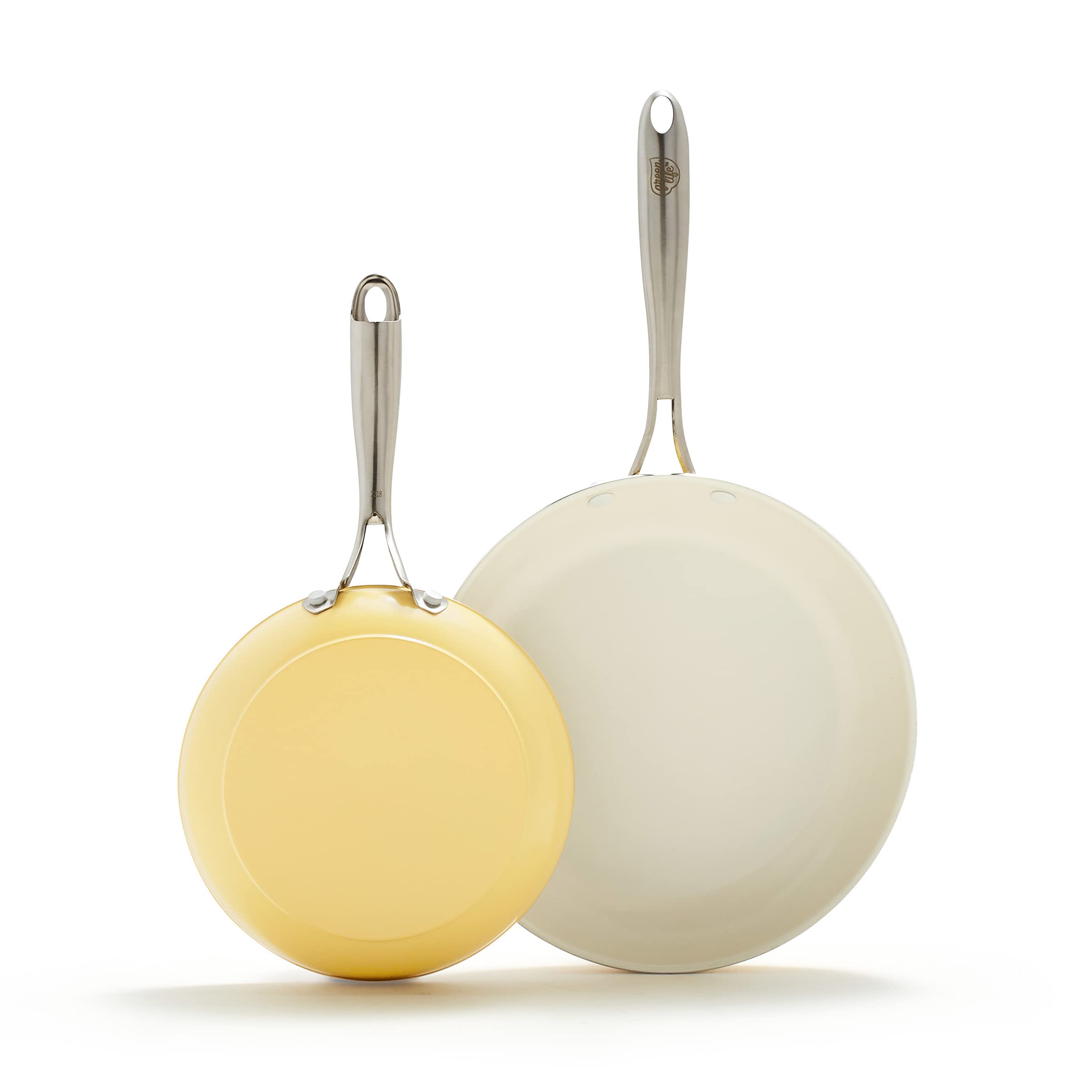 GreenLife Artisan Healthy Ceramic Nonstick, 8" and 10" Frying Pan Skillet Set