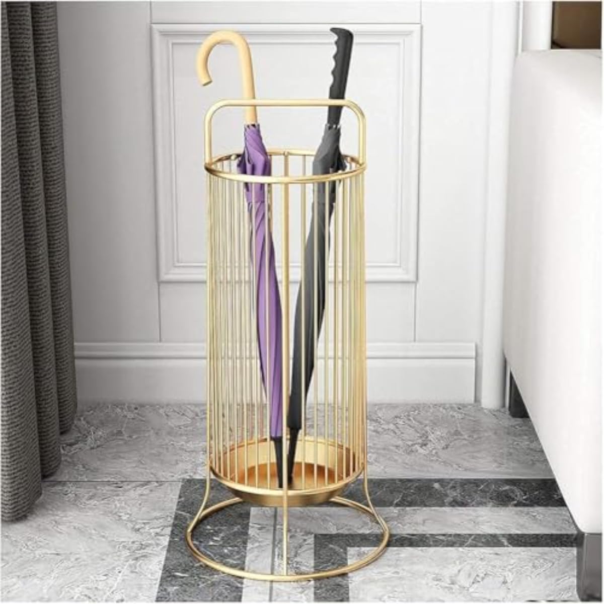 ポルトガル製 フラワー ペイント 傘立て