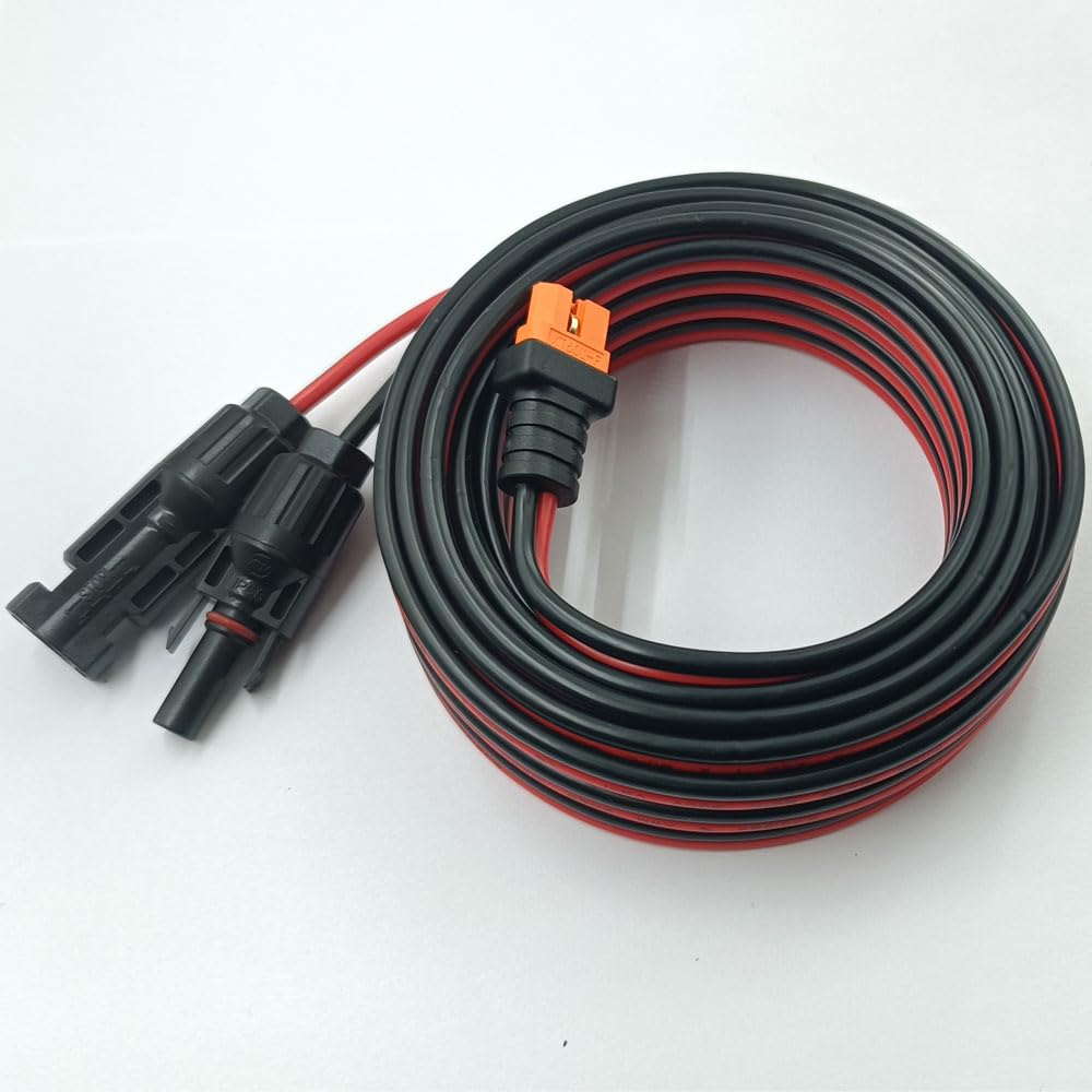 Fiche solaire vers XT60i Câble solaire 12AWG XT60I-F pour générateur solaire Ecoflow Powerstation (10AWG 6 m)