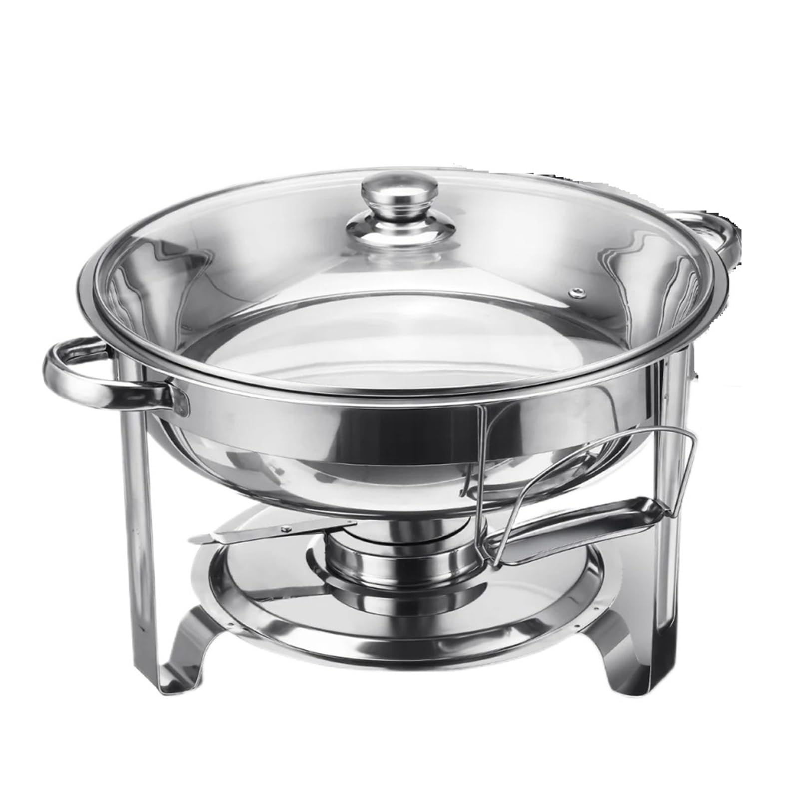 Set De Buffet For Catering Acero Inoxidable: Calentador Alimentos, Bandeja For, Agua, Soporte For Combustible Y Tapa For Mantener La Comida Caliente RetencióN Del Calor De Larga DuracióN