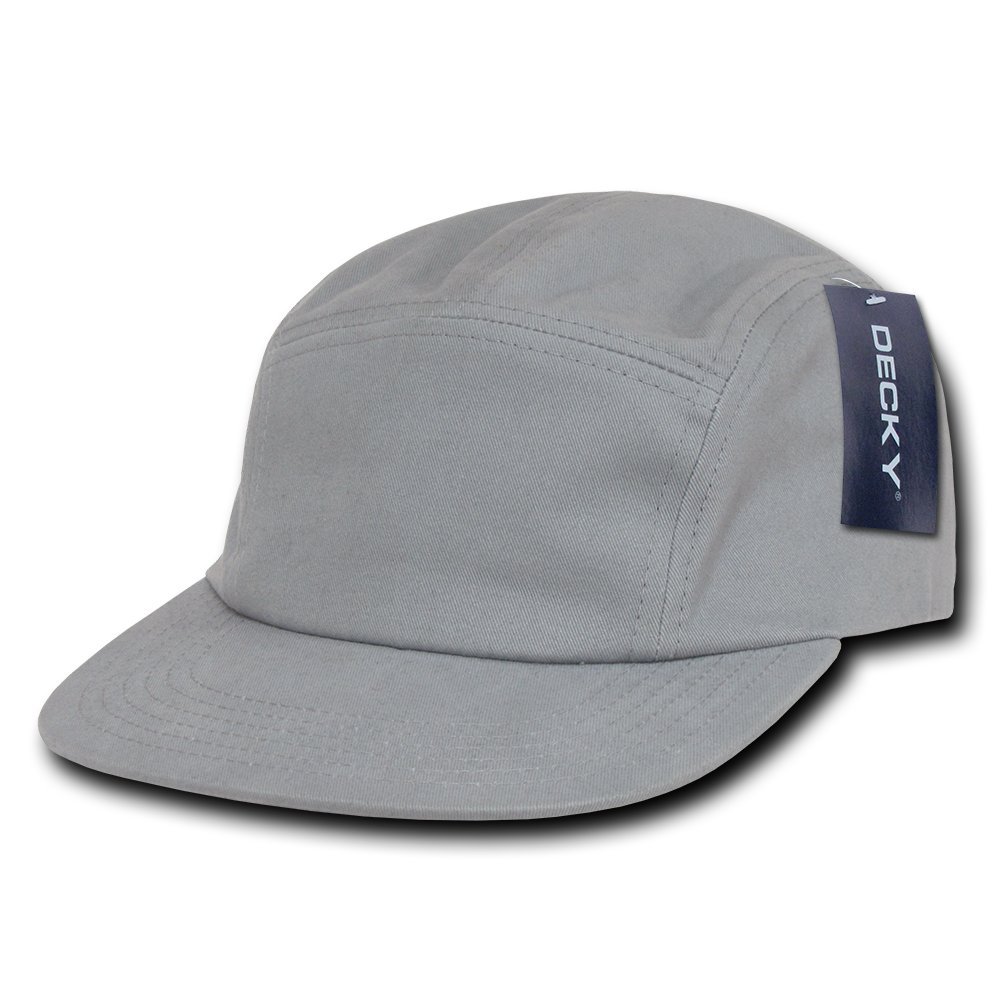 Decky 5 Panel Racer Baseball Cap - Grey