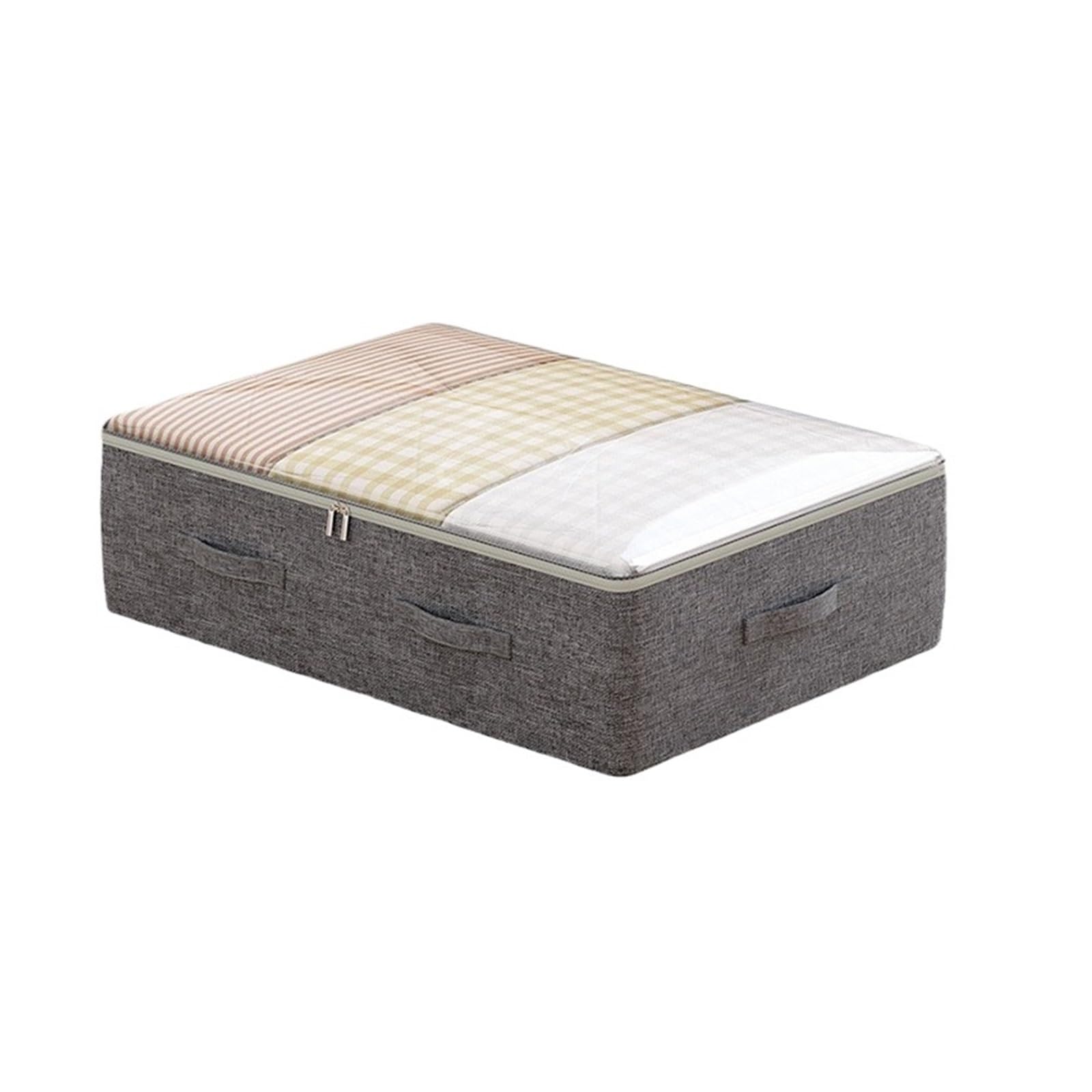 DSFIHJO Non-woven Clothing Storage Bag Quilt Organizer Moisture-proof Clothes Foldable Underbed Storage Bag Wardrobe Blanket Storage Box(L 60x44x20cm S2)