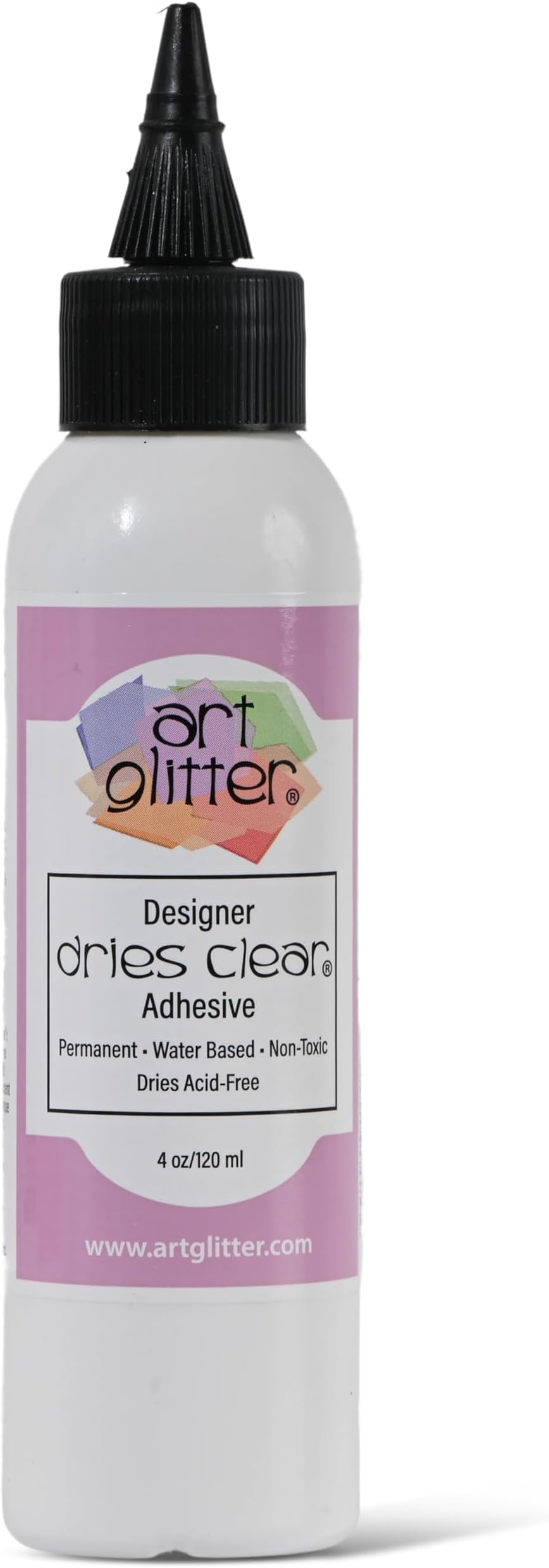 Art Institute Glitter Designer Dries Clear Glue, 4oz Bottle – Precision Craft Glue for Scrapbooking and Paper Arts