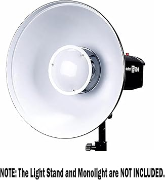 Godox 16.5inch/42cm White Beauty Dish Bowens Mount Reflector w/Honeycomb,White Diffuser and Carry Bag, Light Modifier for Bowens Mount Monolight for Godox SK400II, AD600Pro, AD600BM, MS300