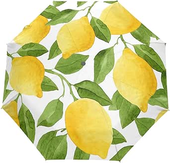 Amazon.com: GAIREG Watercolor Yellow Lemon Travel Umbrella Windproof ...