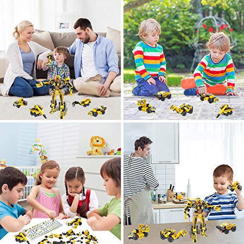 LUKAT Robot Building Toys for 5 6 7 8 9 10 Year Old Boys STEM Learning Toy 25-in-1 Creative Construction Toy Building Bricks Kit Educational Engineering Vehicles Building Block Set Best Gift for Kids