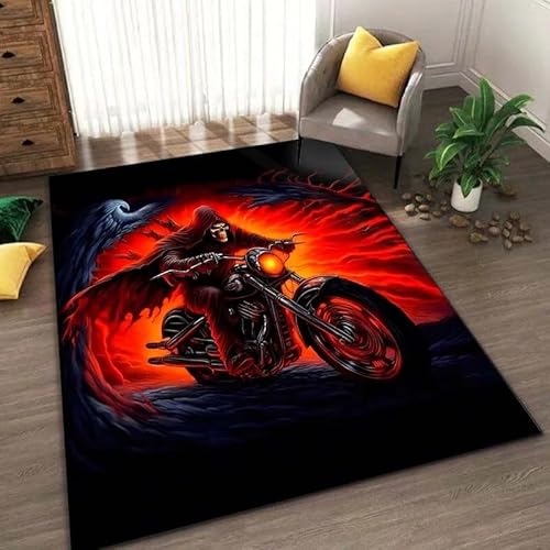 �[���Ǝ��_�̃o�C�N���v�����g�t���A�}�b�g�J�[�y�b�g 15�T�C�Y ���r���O���[�� �x�b�h���[�� �x�b�h�T�C�h �o�X���[�� �z�[���f�R���[�V���� H7983 50×70cm