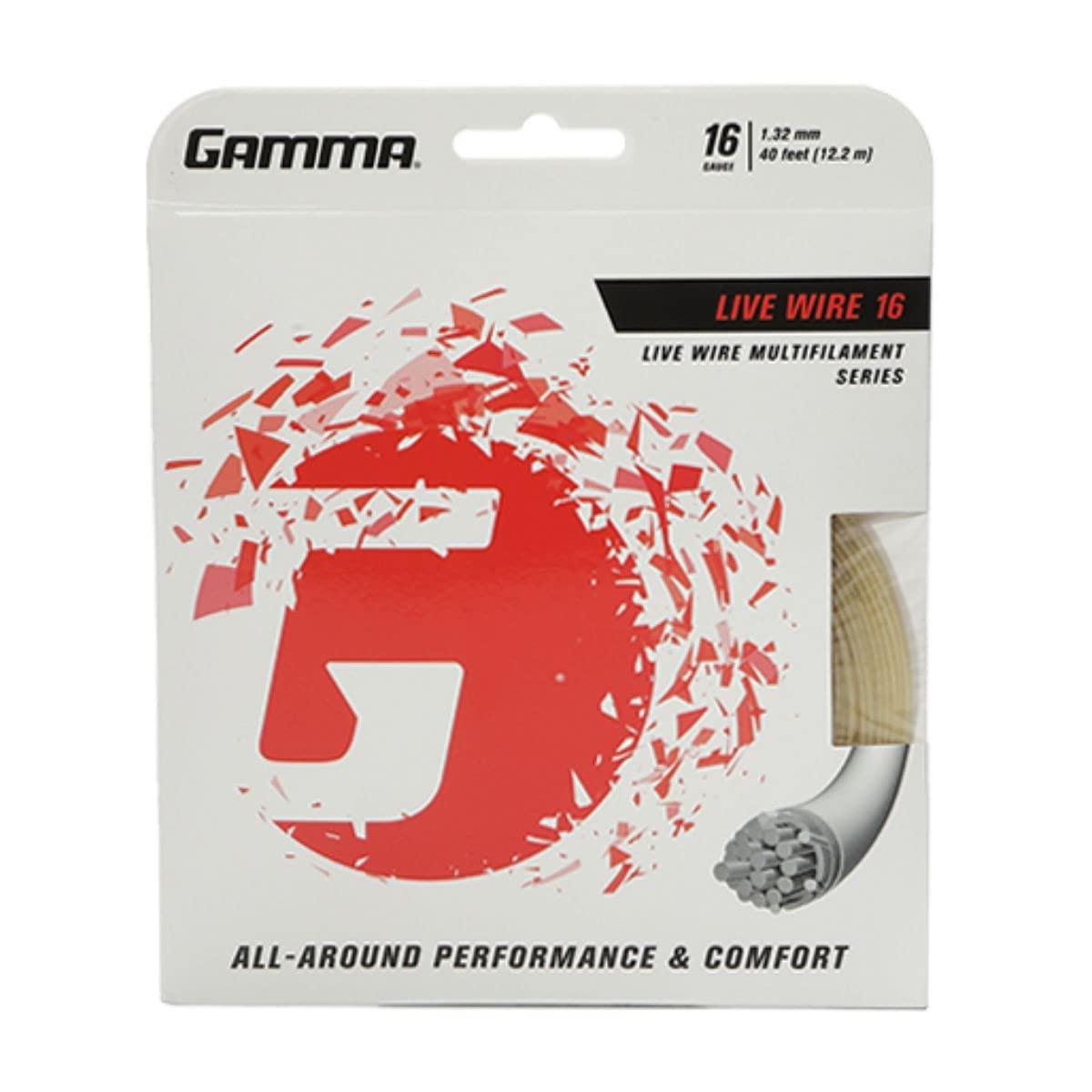 Gamma Live Wire 17g Multifilament Tennis Racquet String (2 Sets)