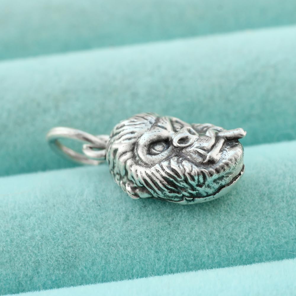 925 Sterling Silver Bigfoot Smoking Weed Cannabis Pendant Sasquatch Charm Monkey Gorilla Fit Necklace European Bracelet