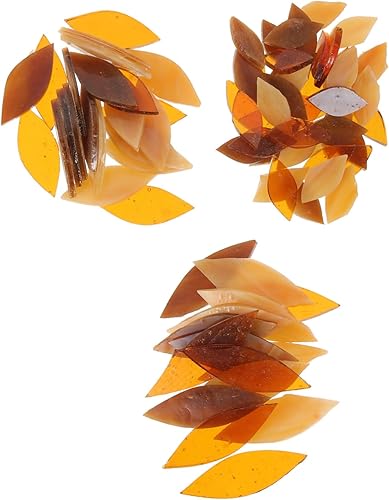 STOBOK 3 pétalos mosaico de vidrio decoración de cristal mosaico artesanía azulejos pegatinas baño mini mosaico azulejos pegatinas cristal