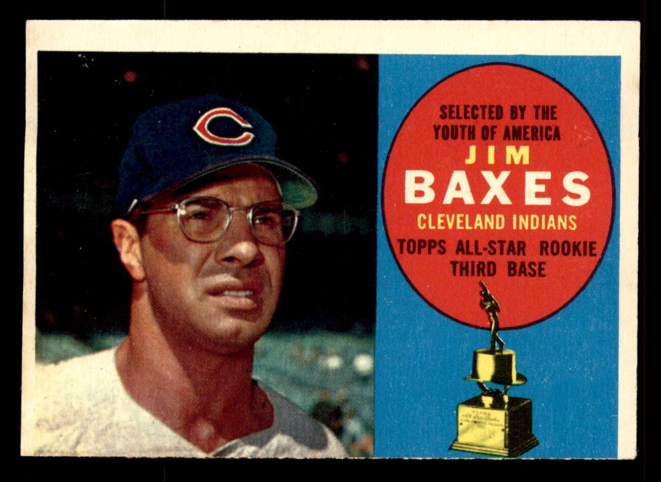 1960 Topps #318 Jim Baxes AS Miscut Indians