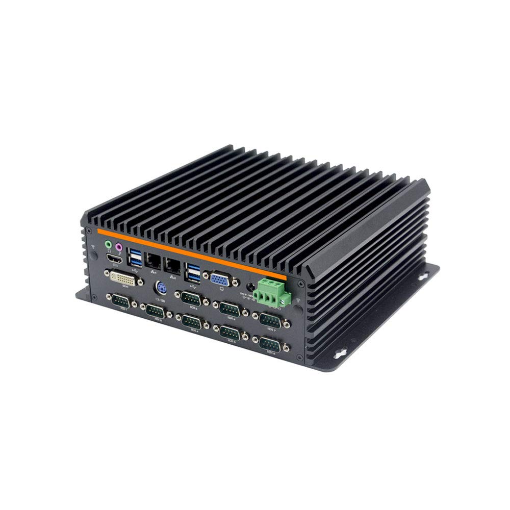 3865U 2 LAN 10 COM GPIO Fanless Industrial Mini PC Mini PC Desktop Computer (con 8GB DDR4 RAM e 240GB SSD mSATA)