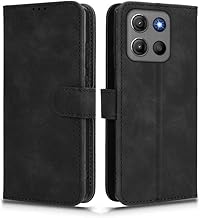 PEIYE Flip Cover per Motorola Moto G56, Custodia Libro in PU Pelle Portafoglio, Case Antiurto Soft con Porta Carte e Chiusura Magnetica, Funzione Stand, (Nero)