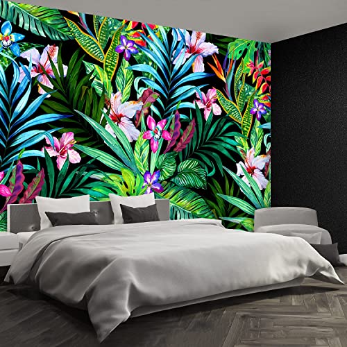 Papier Peint Auto-Adhésif Fleurs Tropicales Tulup 208x146cm
