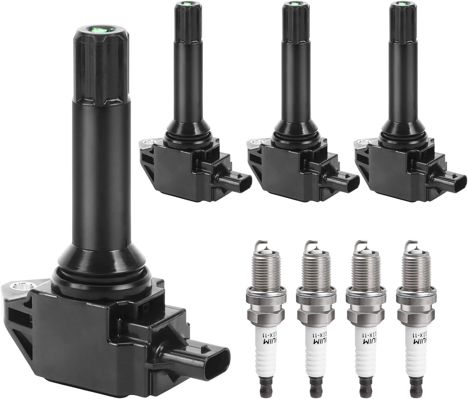 Ignition Coil Packs and Spark Plugs fit for H4 2.0 2.5 2013 2014 2015 2016 Subaru Forester Impreza Legacy Outback XV Crosstrek, UF724, Set of 4