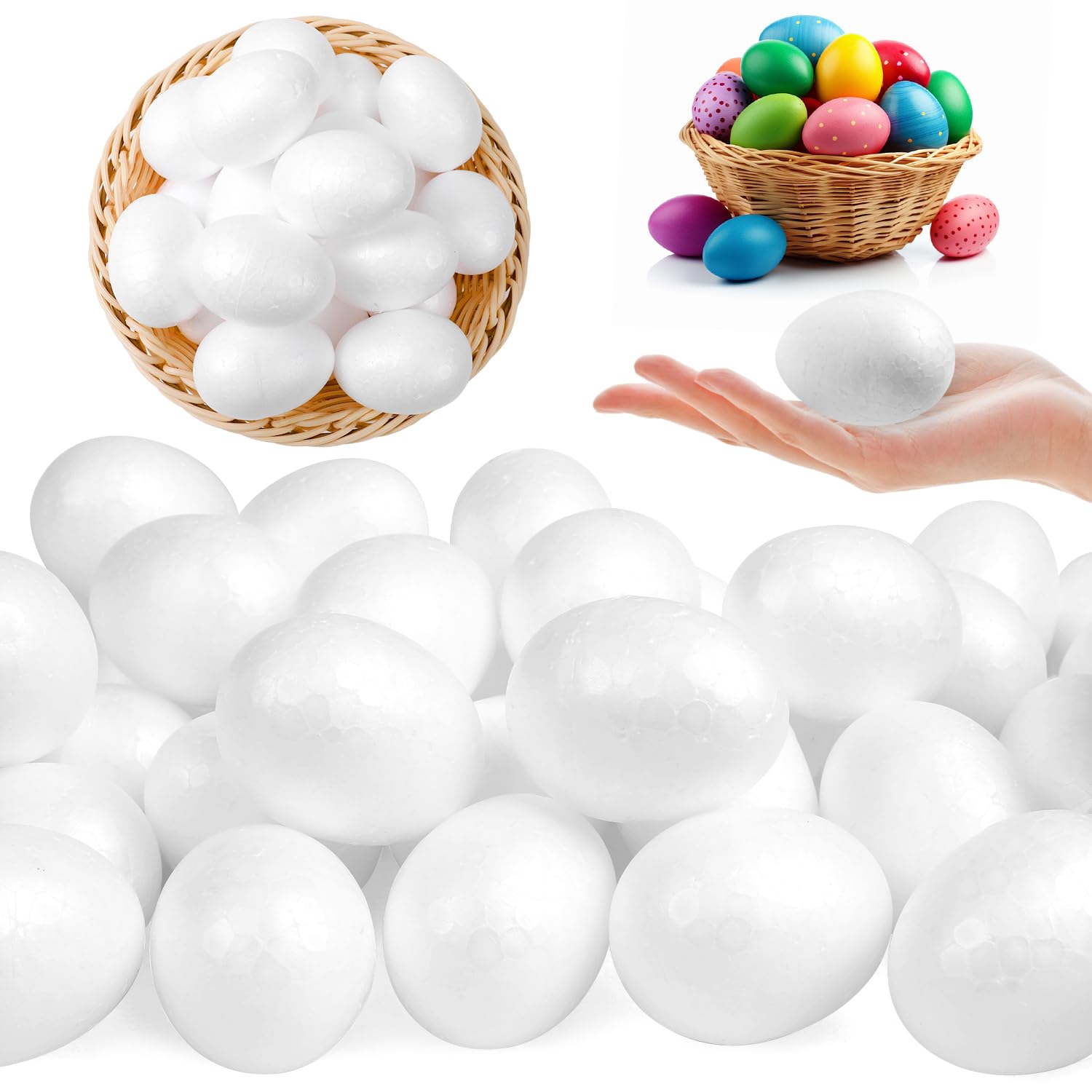 SULOLI Œufs de Pâques en Plastique 6cm Lot de 25 Décorations DIY