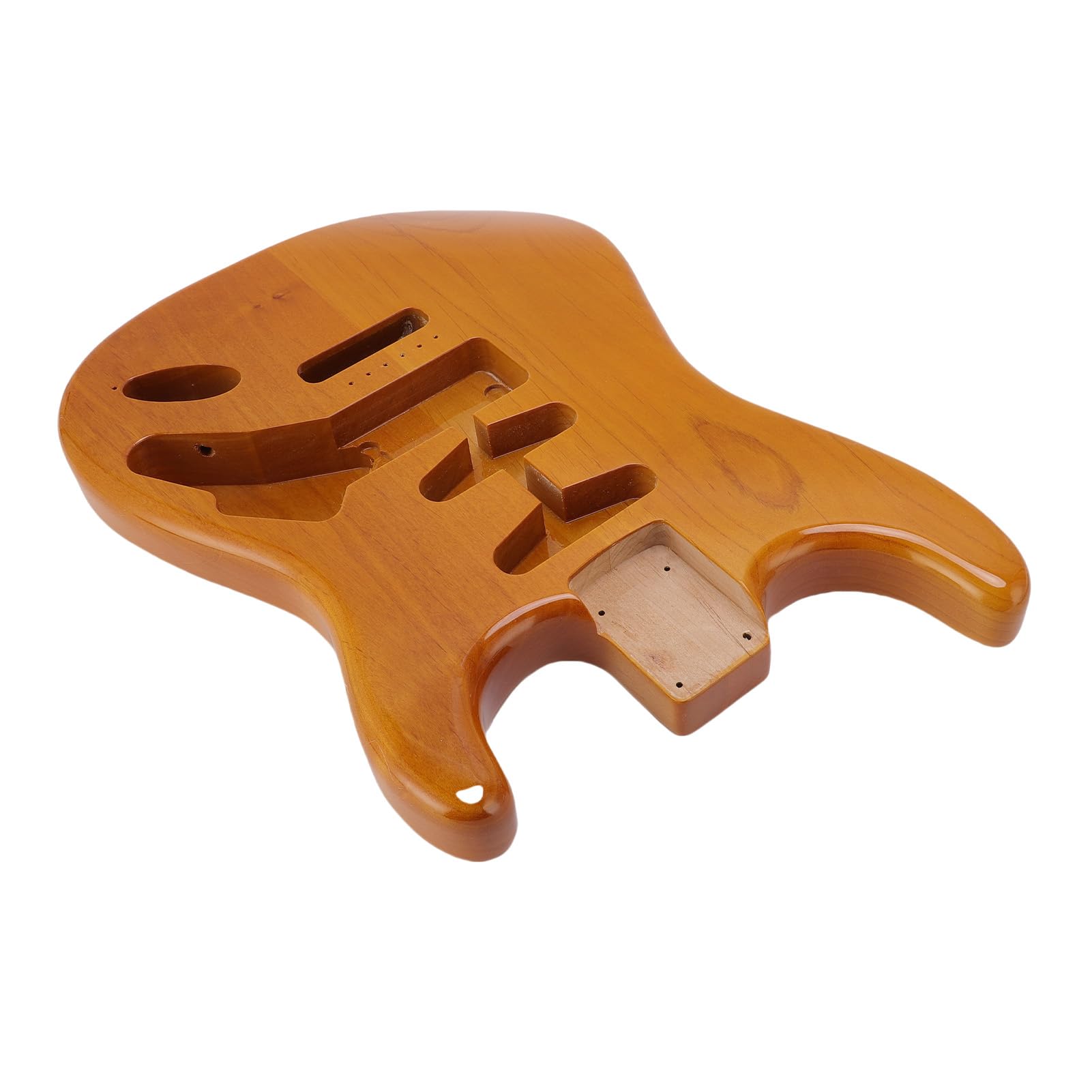 RiToEasysports Cuerpo Guitarra Eléctrica Estilo ST, Madera Álamo Maciza Preperforado con Pastilla SSH y Puente Trémolo, Actualización Bricolaje para Diestros Músicos y Constructores