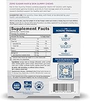 Vista 3 de Nordic Naturals Gomitas masticables para el cabello y la piel sin azúcar, limonada de fresa, 27 gomitas masticables - Biotina + GLA de aceite