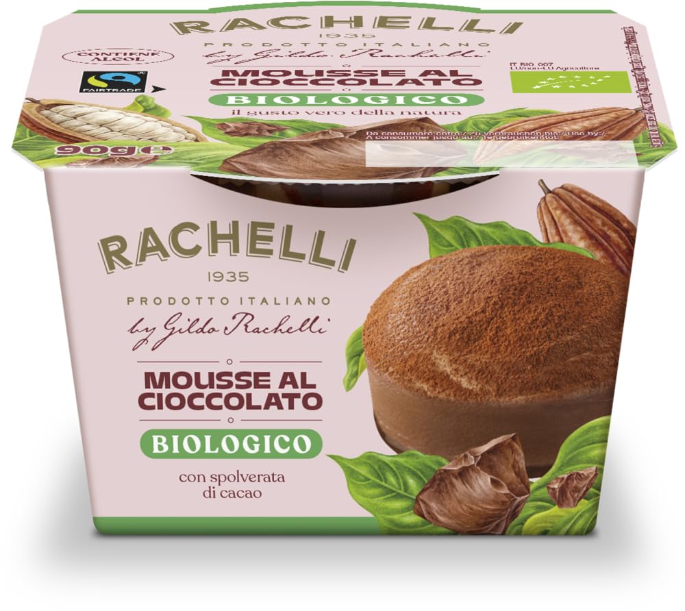 Raffiniertes Schoko Mousse im Einzelbecher, aus Italien 6 x 90 g