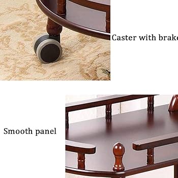 Amazon.co.jp: バーサービングカート 二層ローリングカート