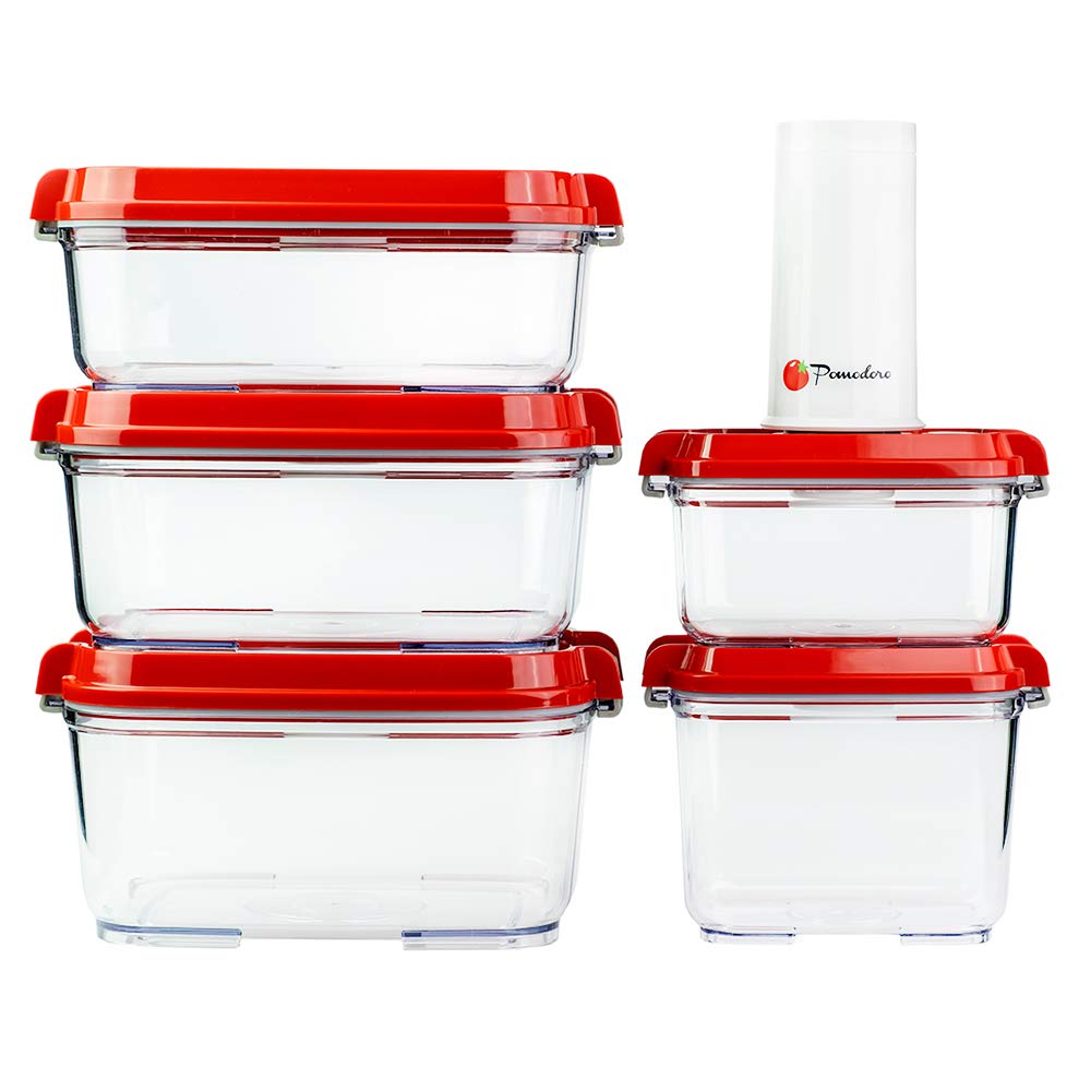 Buy Pomodoro Vacuum Food Storage Containers Set with an Automatic Pump