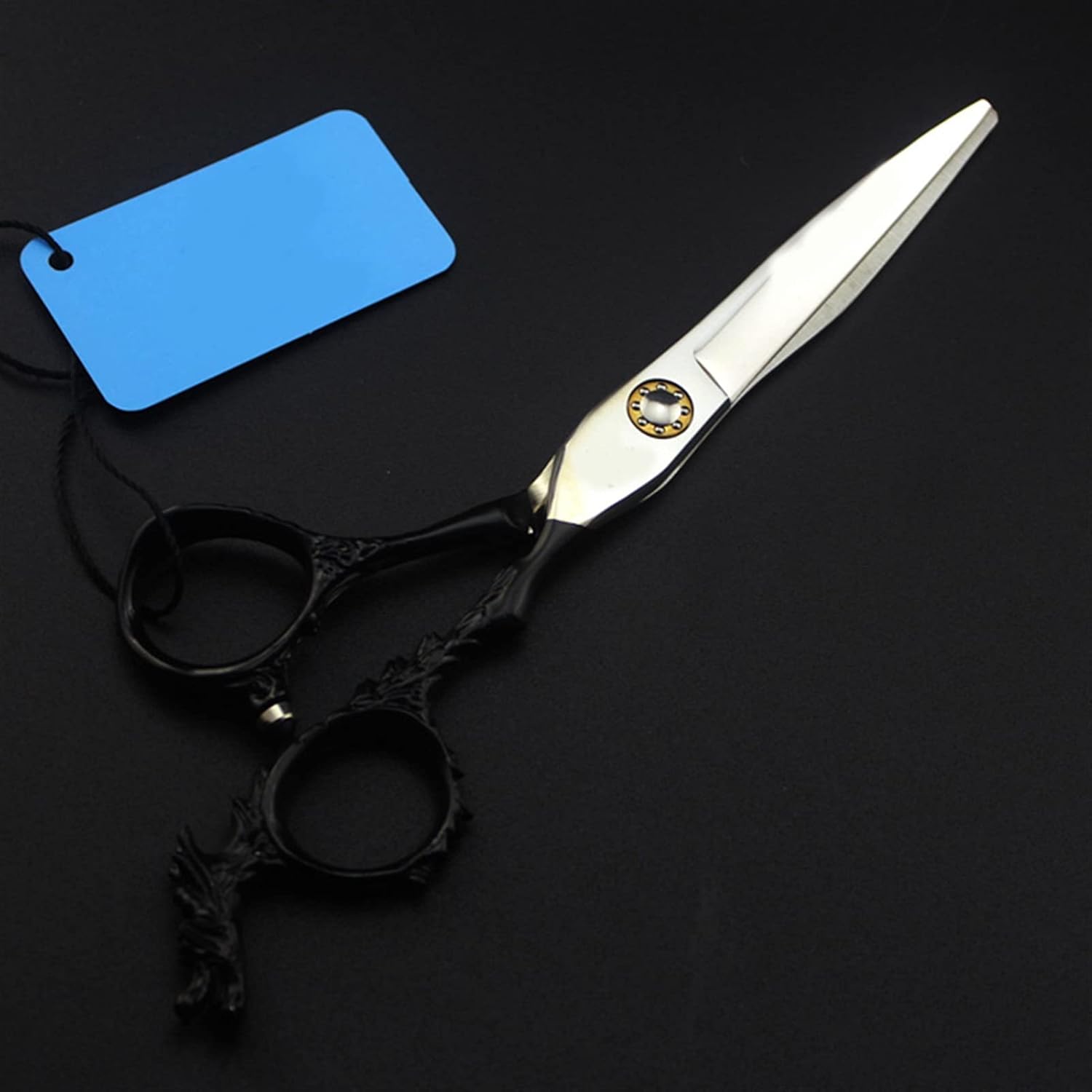 Hair Cutting Shears, Professional Hairdressing Scissors Sword Style thinning Barber Black Dragon Handle Scissors（ Cutting) （Color : Thinning)