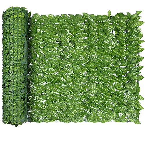 Sponsored Ad - MARTHA&IVAN Faux Ivy Privacy Fence 118x39.3 inches Patio Privacy Screens for Balcony,Faux Hedge Privacy Wal...