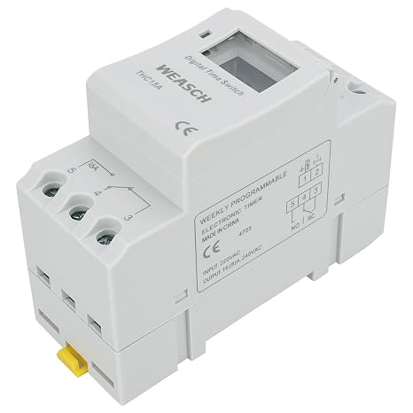 Timer Switch, THC15A, AC 220-240V 16Amp, Digital LCD Power Programmable Timer Time Relay Switch, Supports 28 Scheduled Times Daily or Weekly (1)