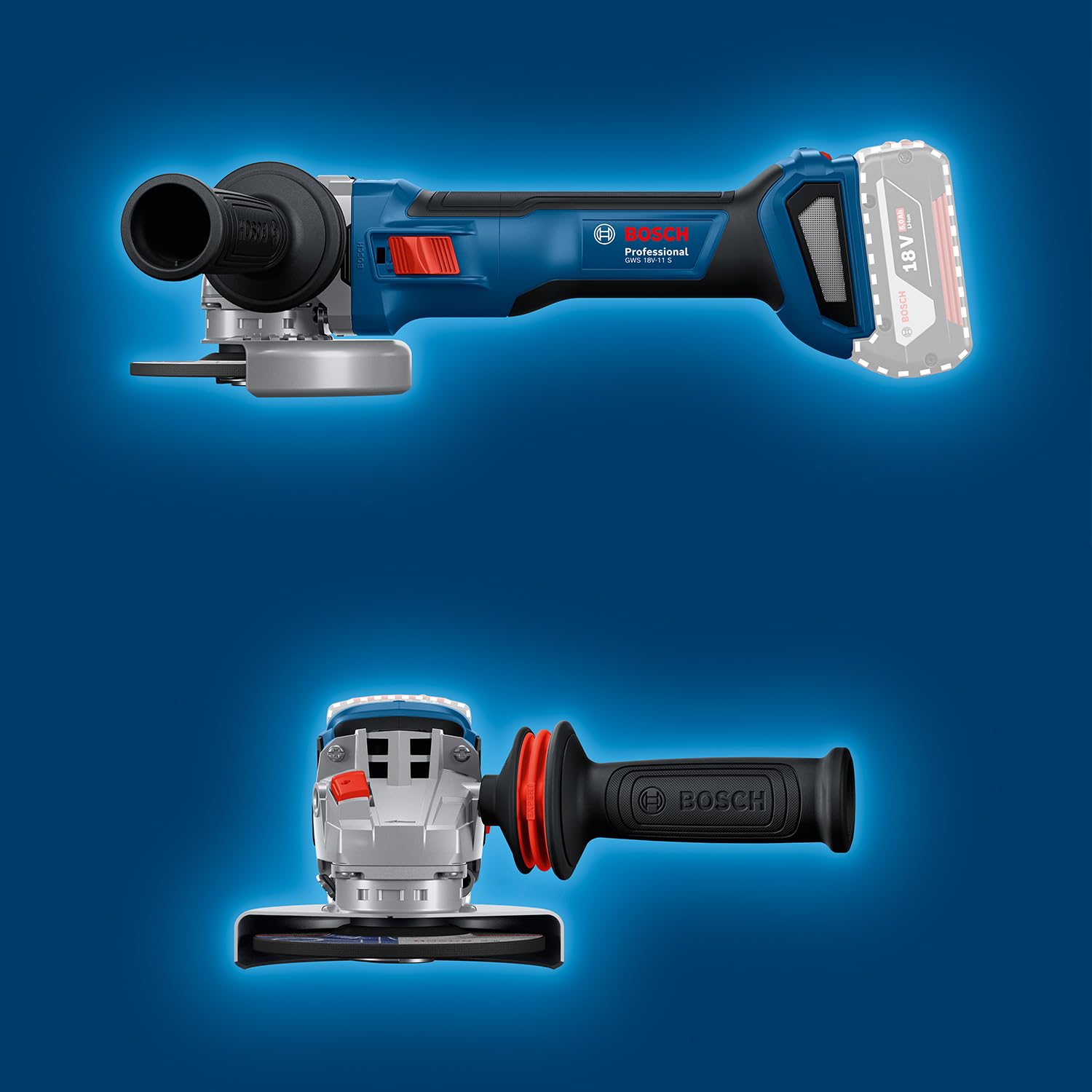 Bosch Professional GWS 18V-11 S Akku-Winkelschleifer 18V System L-BOXX
