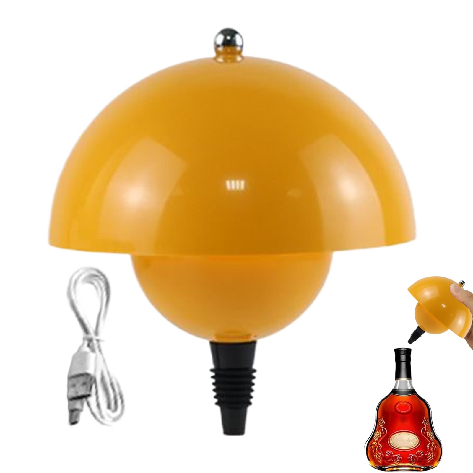 Wireless Bottle Lamp, LED Wine Bottle Lamp, 3 Color Stepless Dimming Rechargeable Wine Bottles Lights, for Bedroom, Restaurant, Bar