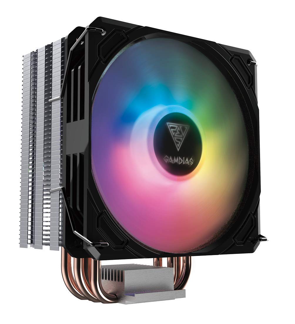 GAMDIASARGB CPU Air Cooler with 4 Heat Pips 120mm PWM Fan for Intel LGA 1700/1200/115X AMD Ryzen AM4 Universal Socket