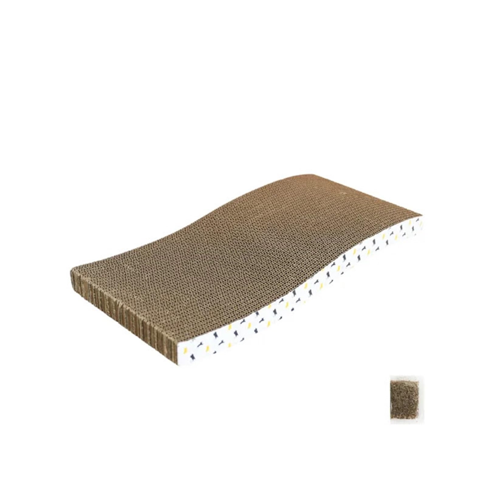 Pengchang Tablero rascador for Gatos, Caja de cartón for rascar Gatos de Interior, Cama for rascar, Reversible, Duradera con Hierba gatera