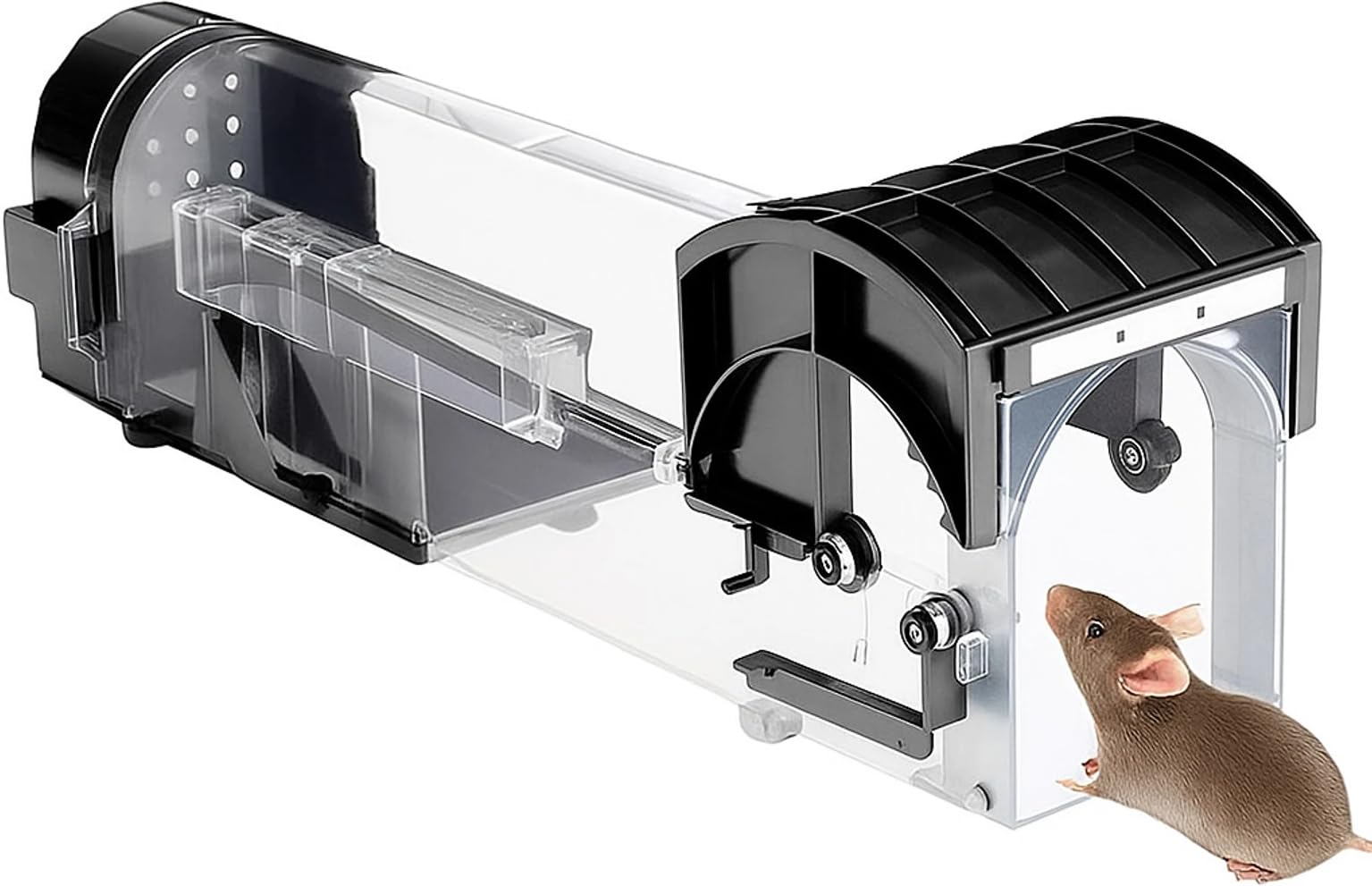 Rat Trap Cage for House, Garden & Patio, Humane No-Kill Reusable Catch & Release Trap, Smart Rat Catcher Trap for Home, Ideal for Small to Medium Rats Only (32cm, Blackcolor)-image-30
