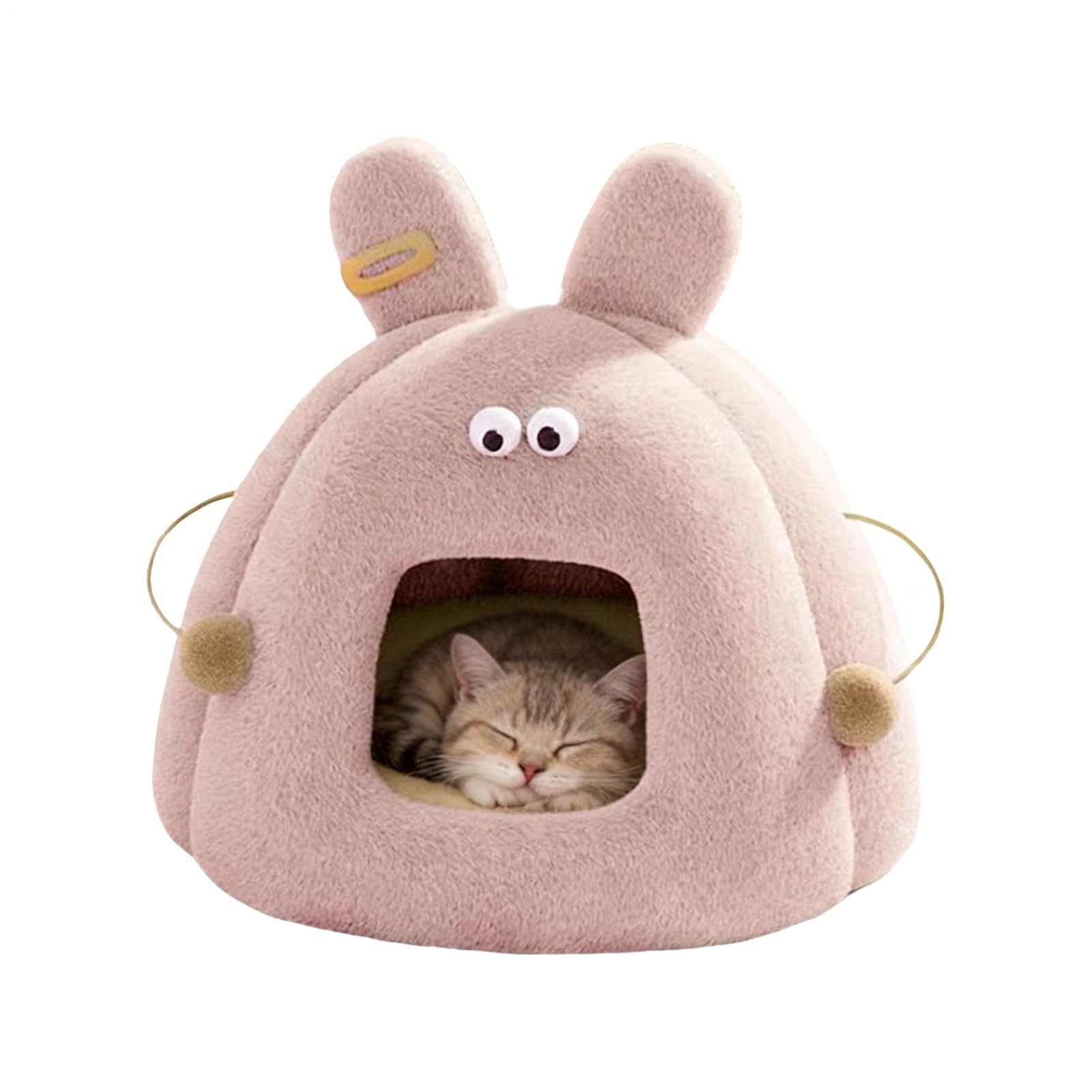 Niche pour chat pour le sommeil d'hiver avec coussin amovible chaud
