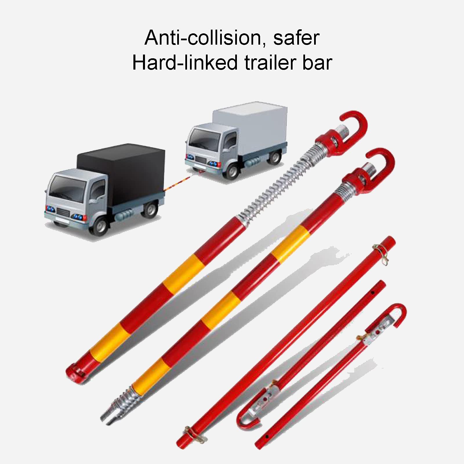 AMUFJJ 30 20 8 6 5 Tons 3t Towing Pole Tow Bar Recovery Spring Damper For Car Van Truck, Flexible Car Safety Towing Bar, Anti-Tailgating(Load 6 Tons - View #8