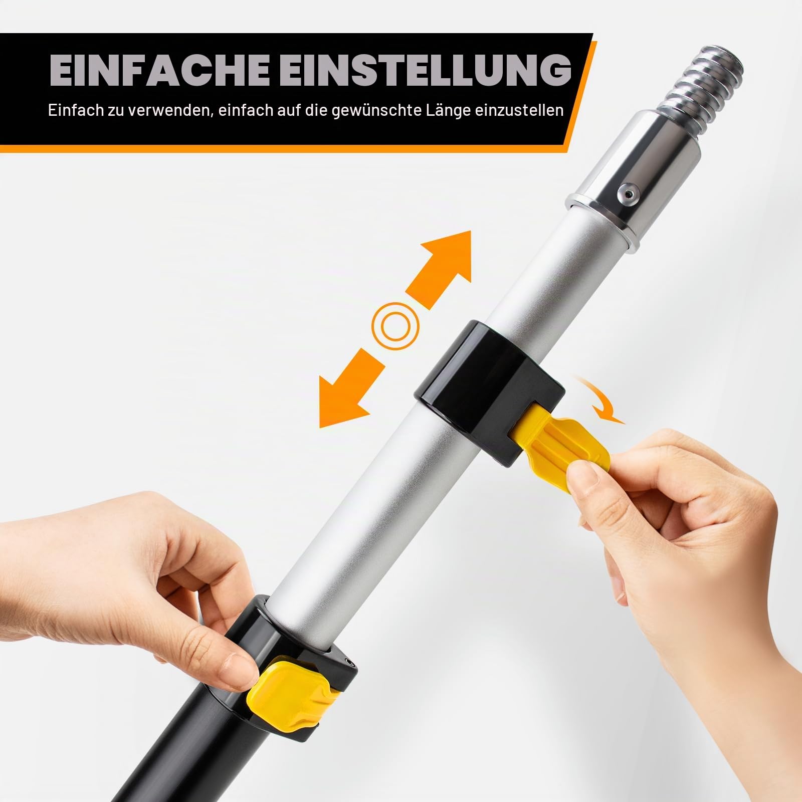Farbroller mit Teleskopgriff, Aluminium-Teleskopstange mit 3 Farbrollen für Haushaltsprojekte, Malerei und Renovierung