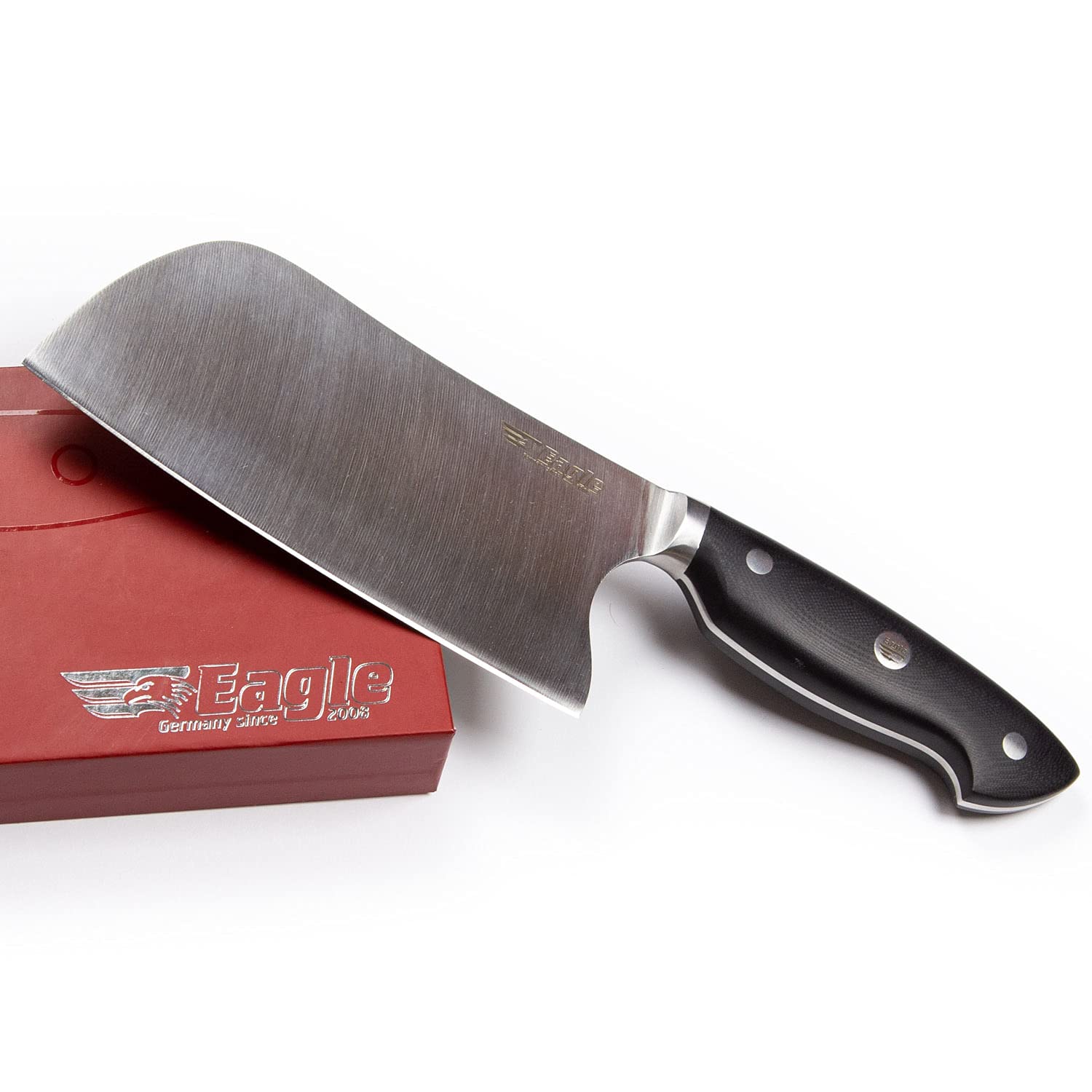 Eagle U-Grip - Chinesisches Kochmesser 16 cm - Deutscher Messerstahl 1.4116 / Heftschalen: G10 schwarz