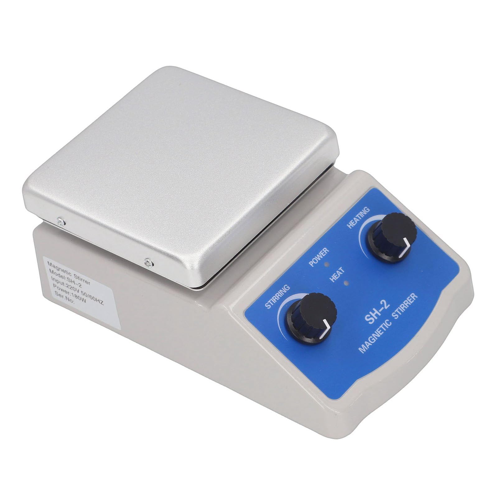 Fafeicy Agitatore Magnetico Piastra Riscaldante Miscelatore da Laboratorio Agitatore Magnetico con Piastra Riscaldante con Riscaldamento 180 W 0-1600 Giri/min